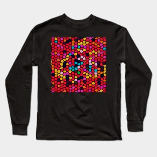 Painted Glass of Colorful Retro ZigZag Pattern Long Sleeve T-Shirt